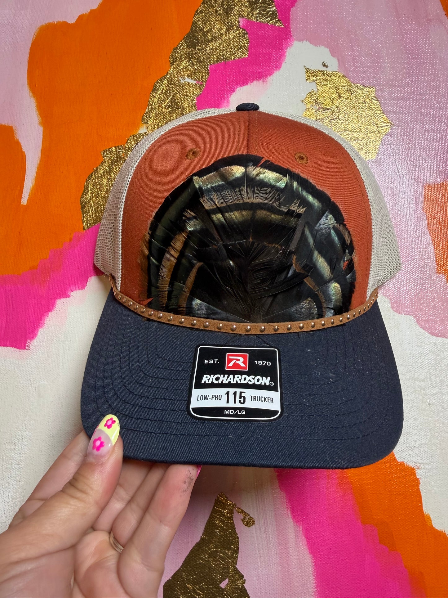 Feather Trucker Hat