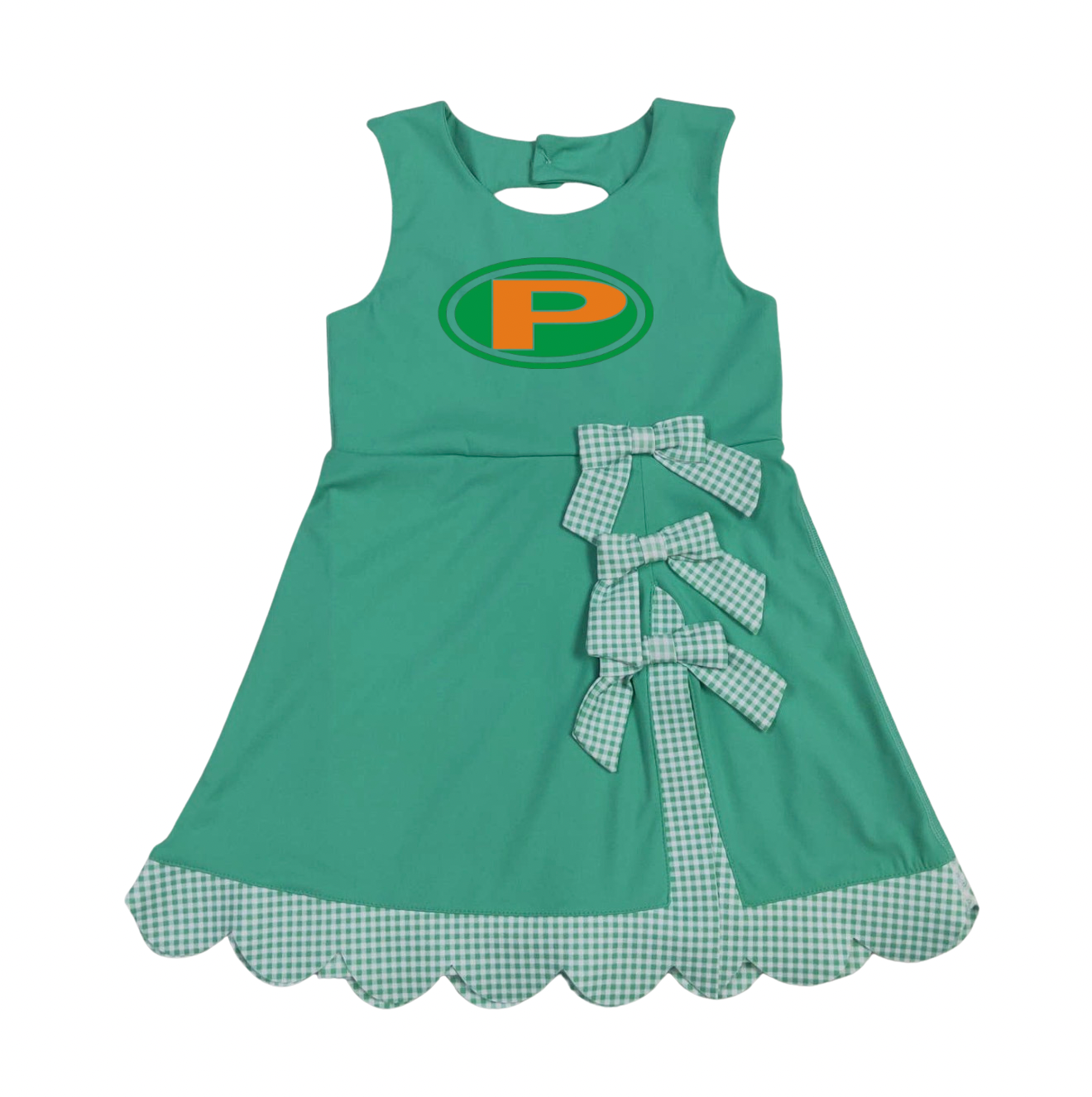 Gingham Scalloped Athletic Dress