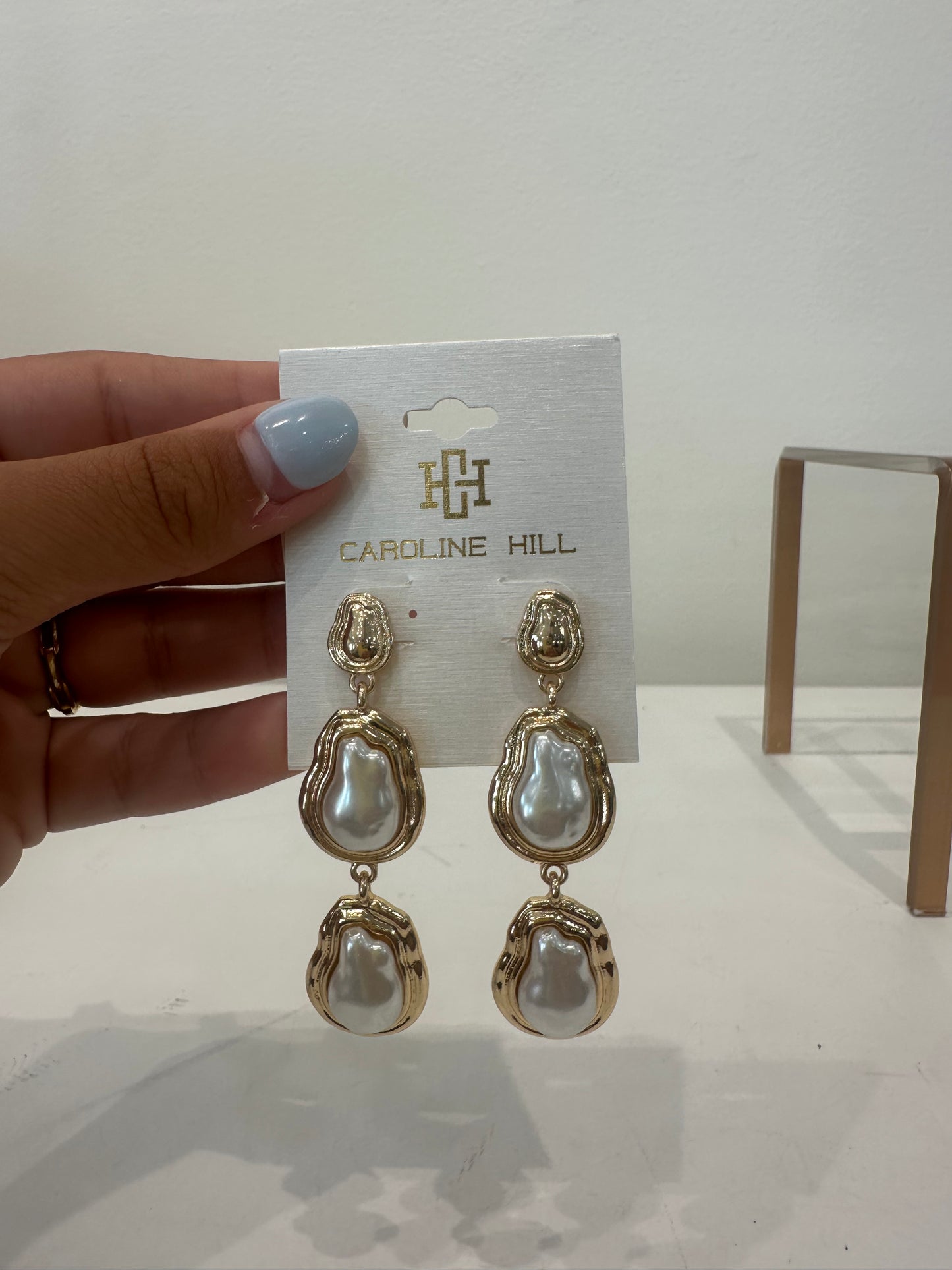 Caroline Hill- Betania Pearl Dangle Earrings