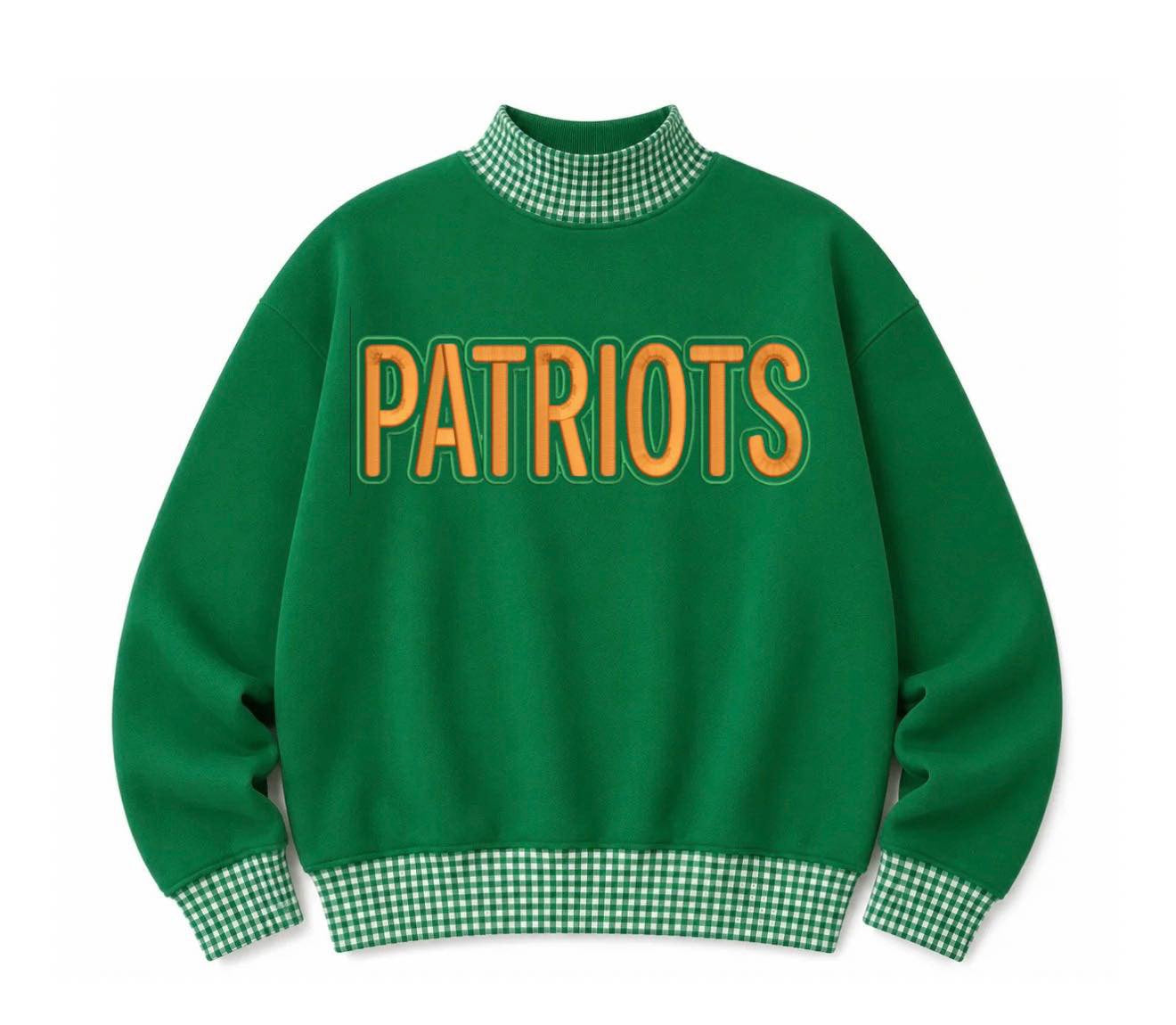 Patriots Gingham Mockneck
