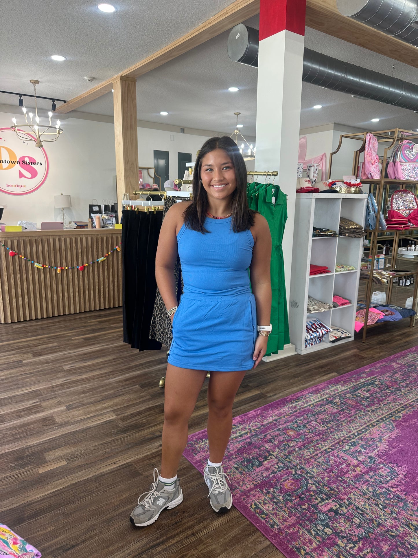 Blue Tank and Skort Set