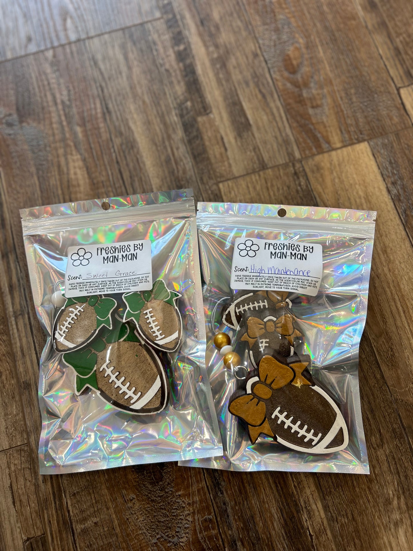 Football Bow Vent Clip Set