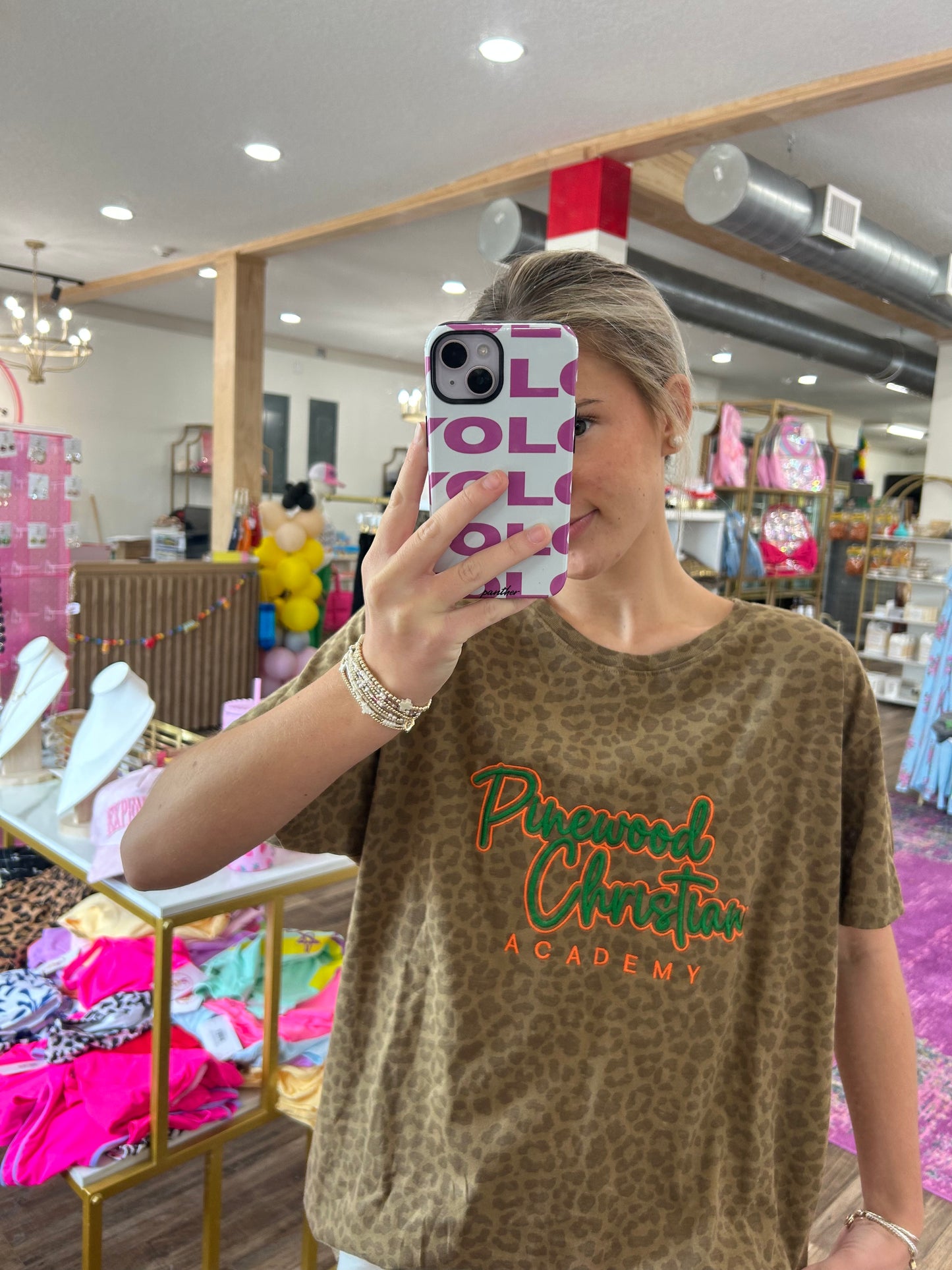 PCA Embroidered Leopard Tee