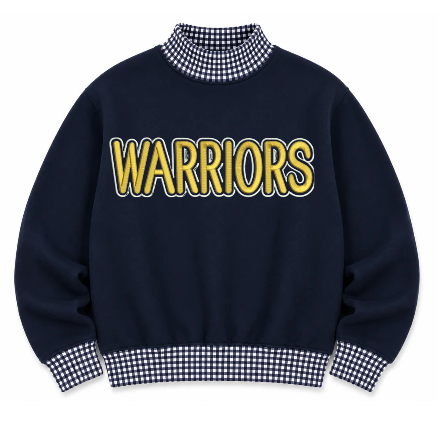 Mascot Gingham Mockneck