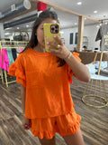 Garden Floral Textured Short Sets