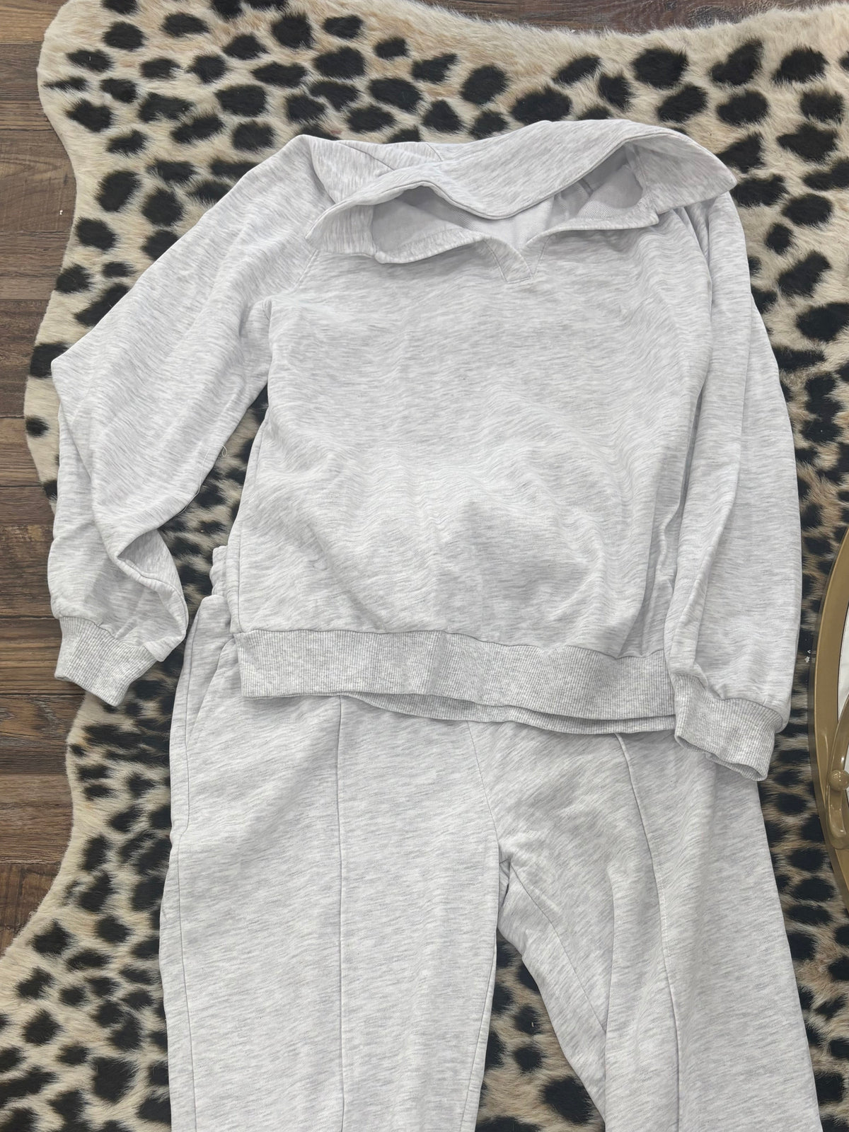 Grey Pants Sweat Set