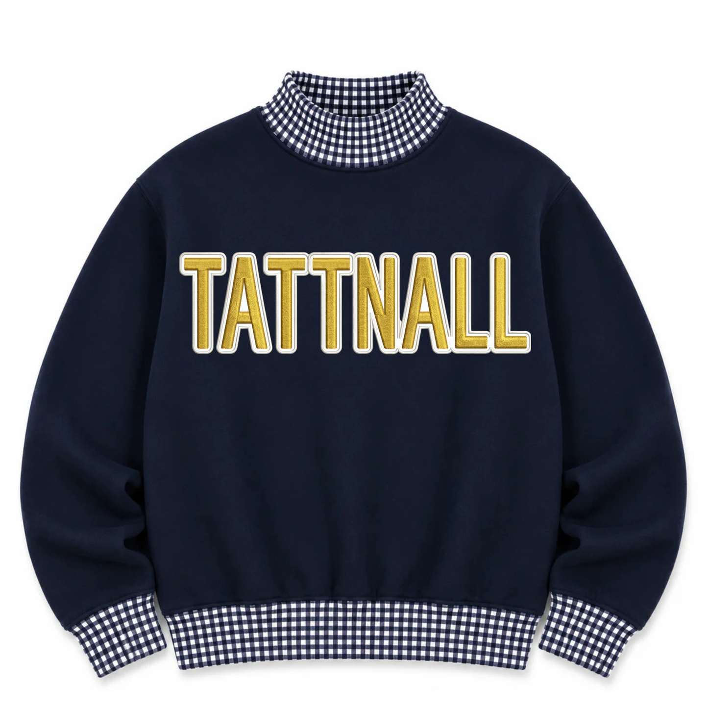 Mascot Gingham Mockneck