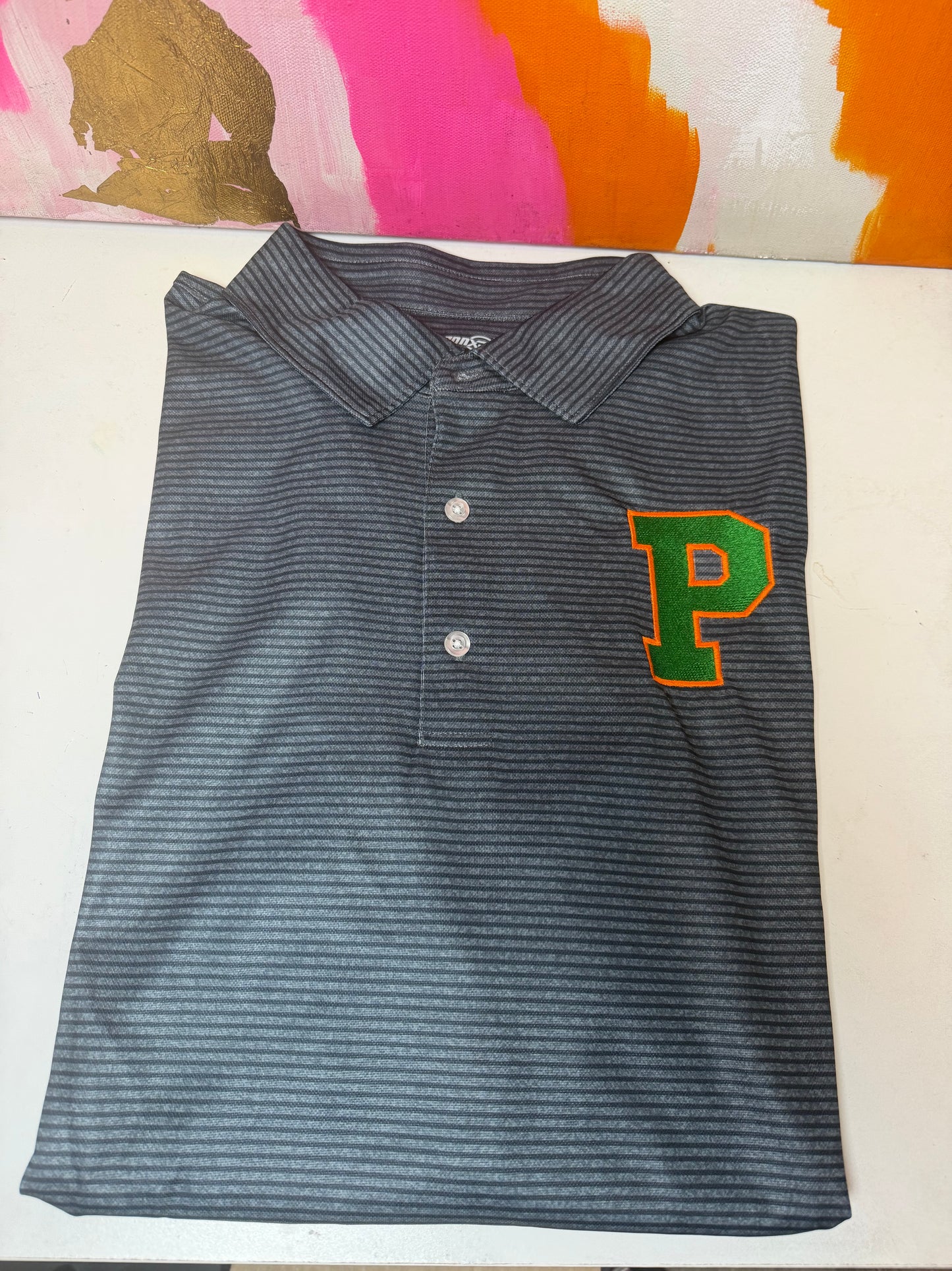 Aiken Striped Men's Pinewood Polo