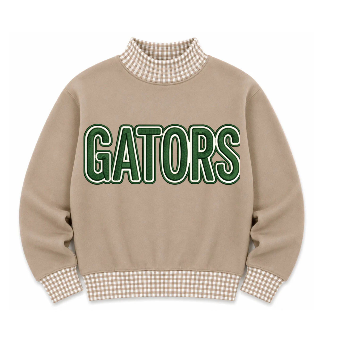 Mascot Gingham Mockneck