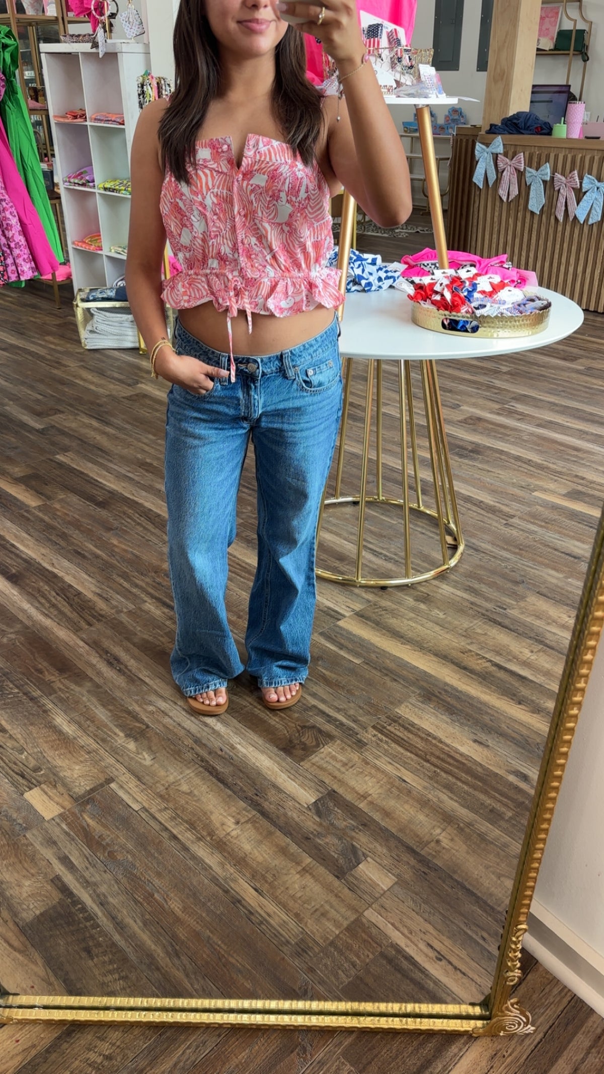 Pink and Orange Zebra Top