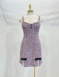 Mini Dress with Velvet Tweed