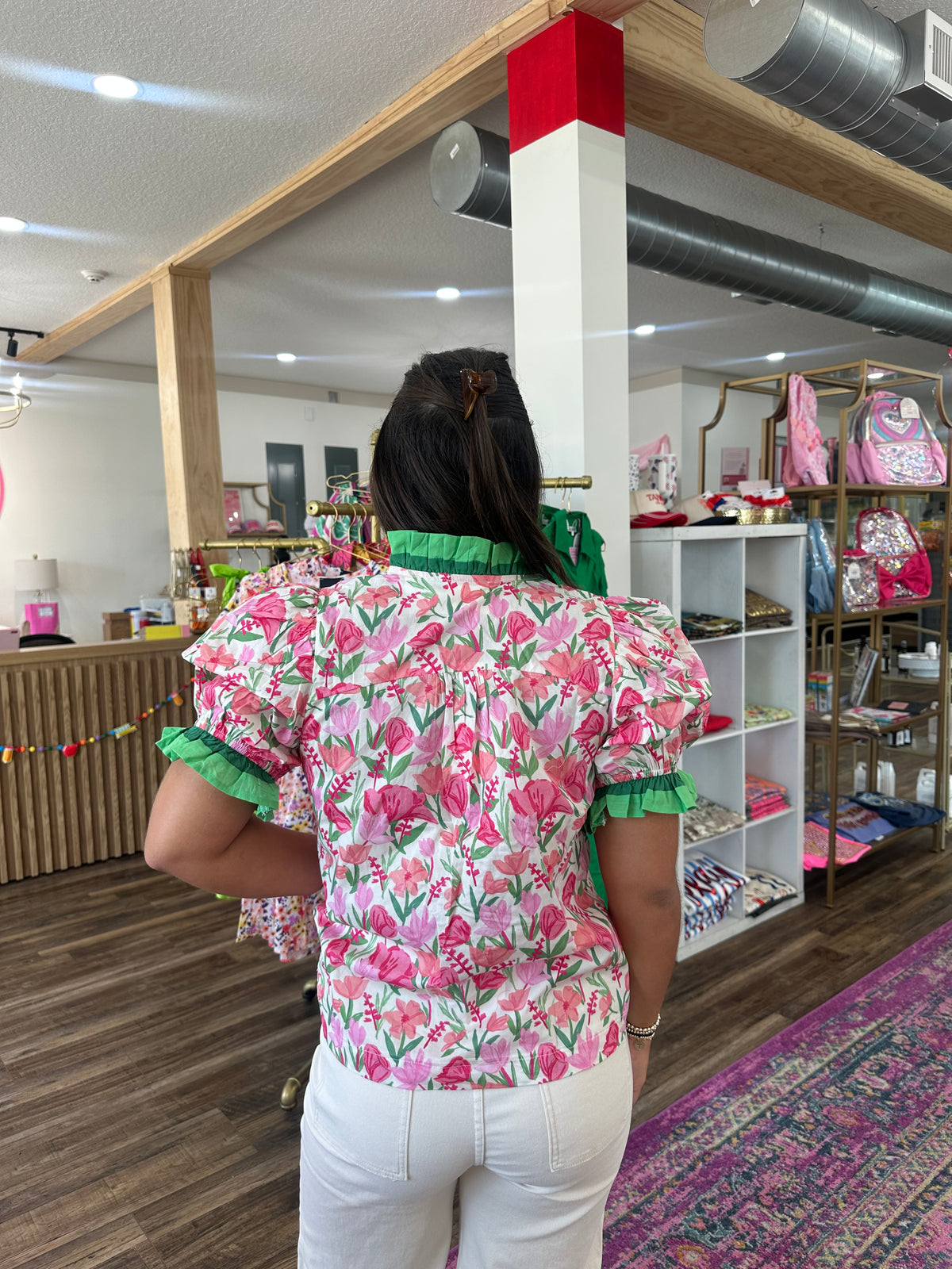 Floral Puff Sleeve Blouse