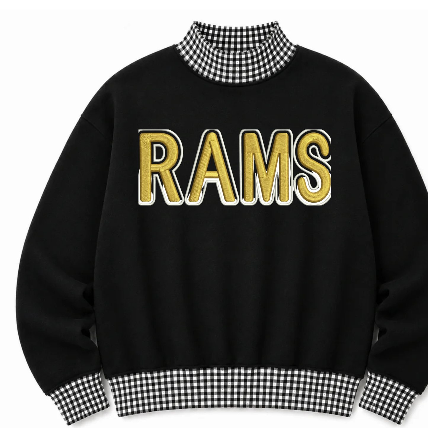Mascot Gingham Mockneck