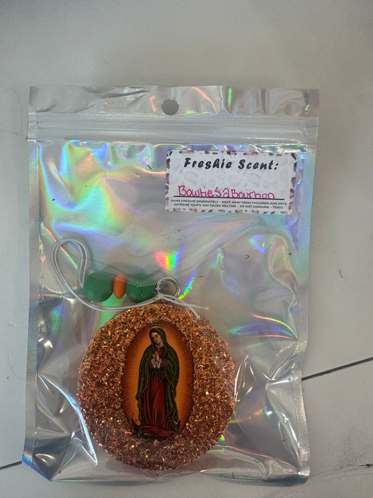Virgin Mary Glitter Freshie
