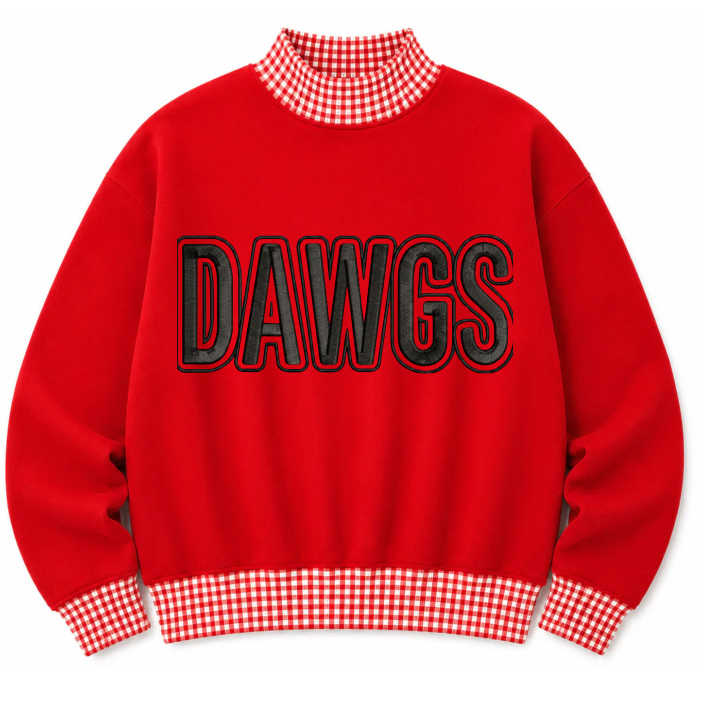Mascot Gingham Mockneck