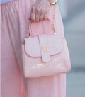 Caroline Hill- Tucker Handbag Blush Patent EC