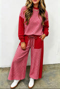 Red Gingham Pant Set