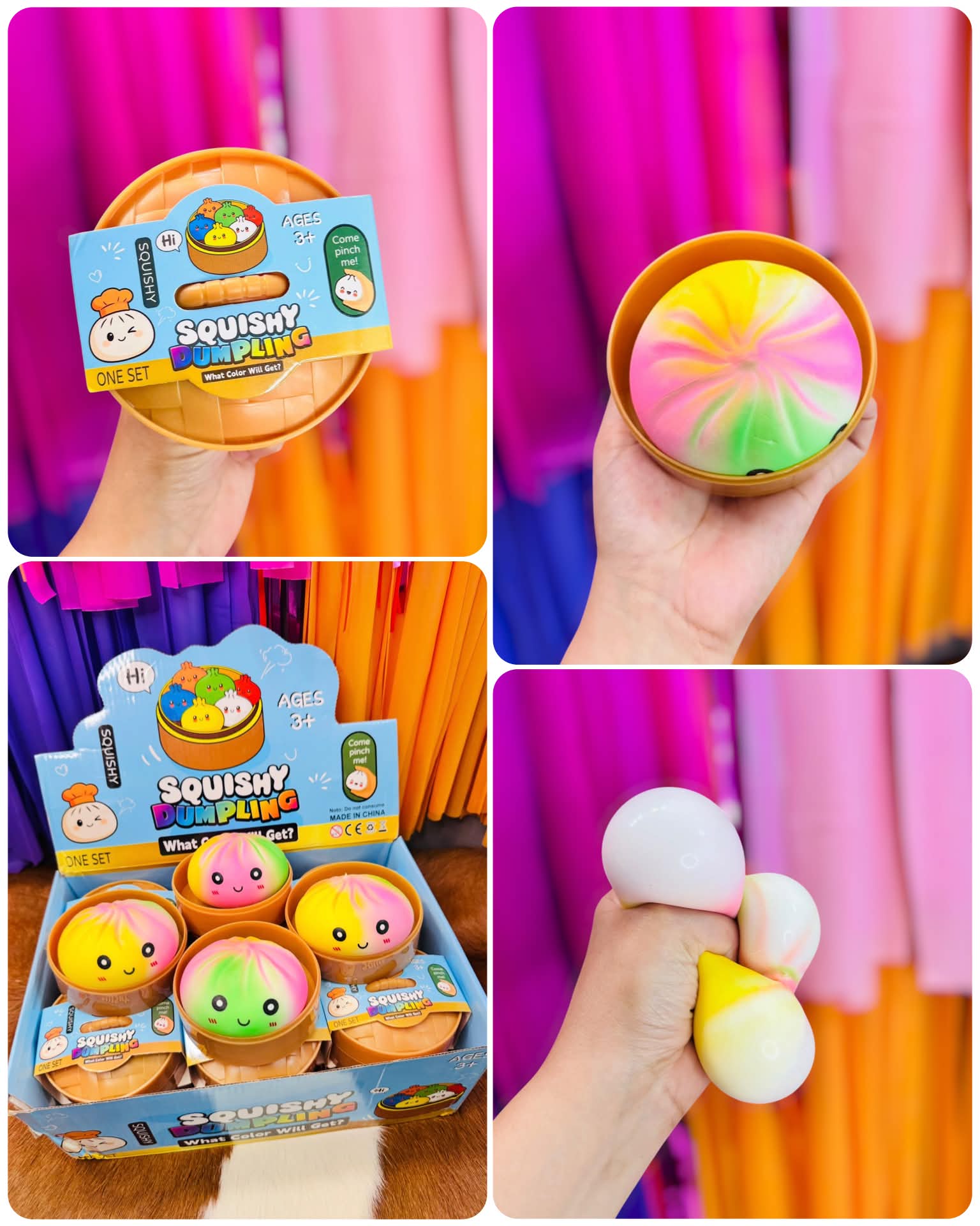 Rainbow Squishy Dumplings