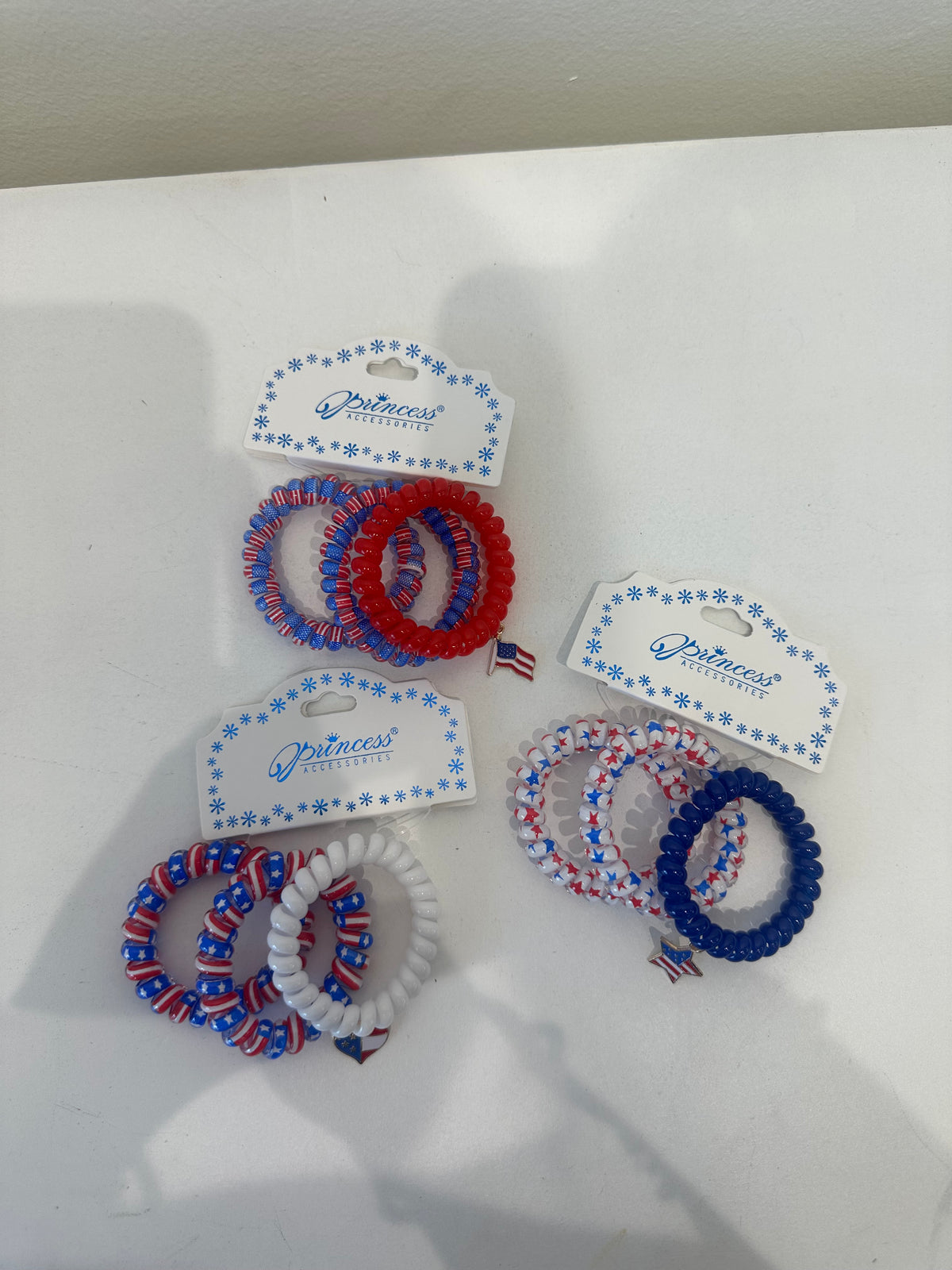 Patriotic Hair Ties (3 in each pack)