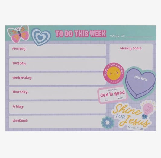 CAG ~ Weekly Planner Undated Shine for Jesus Matt. 5:16
