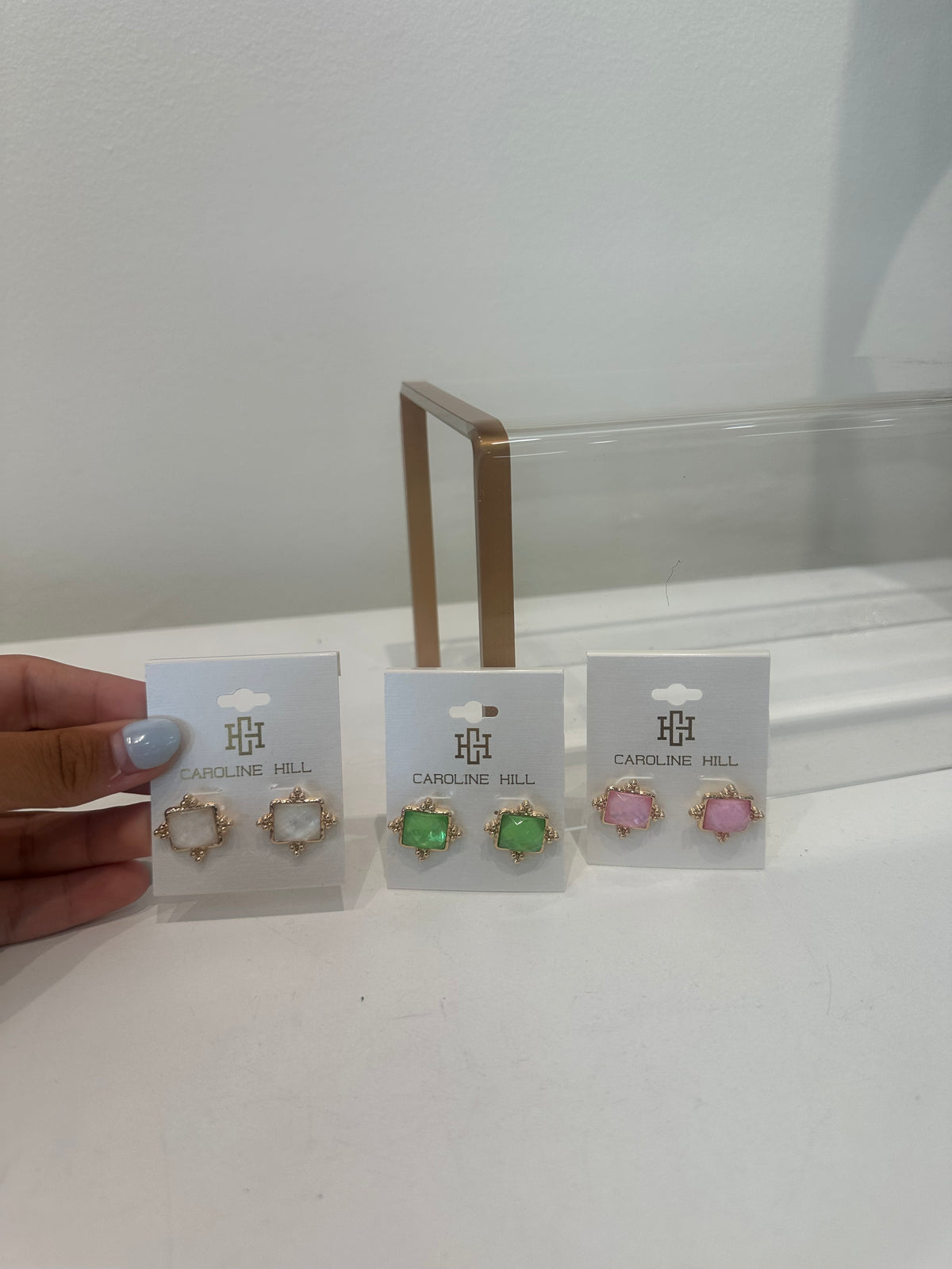 Caroline Hill- Kerang Square Stud Earring