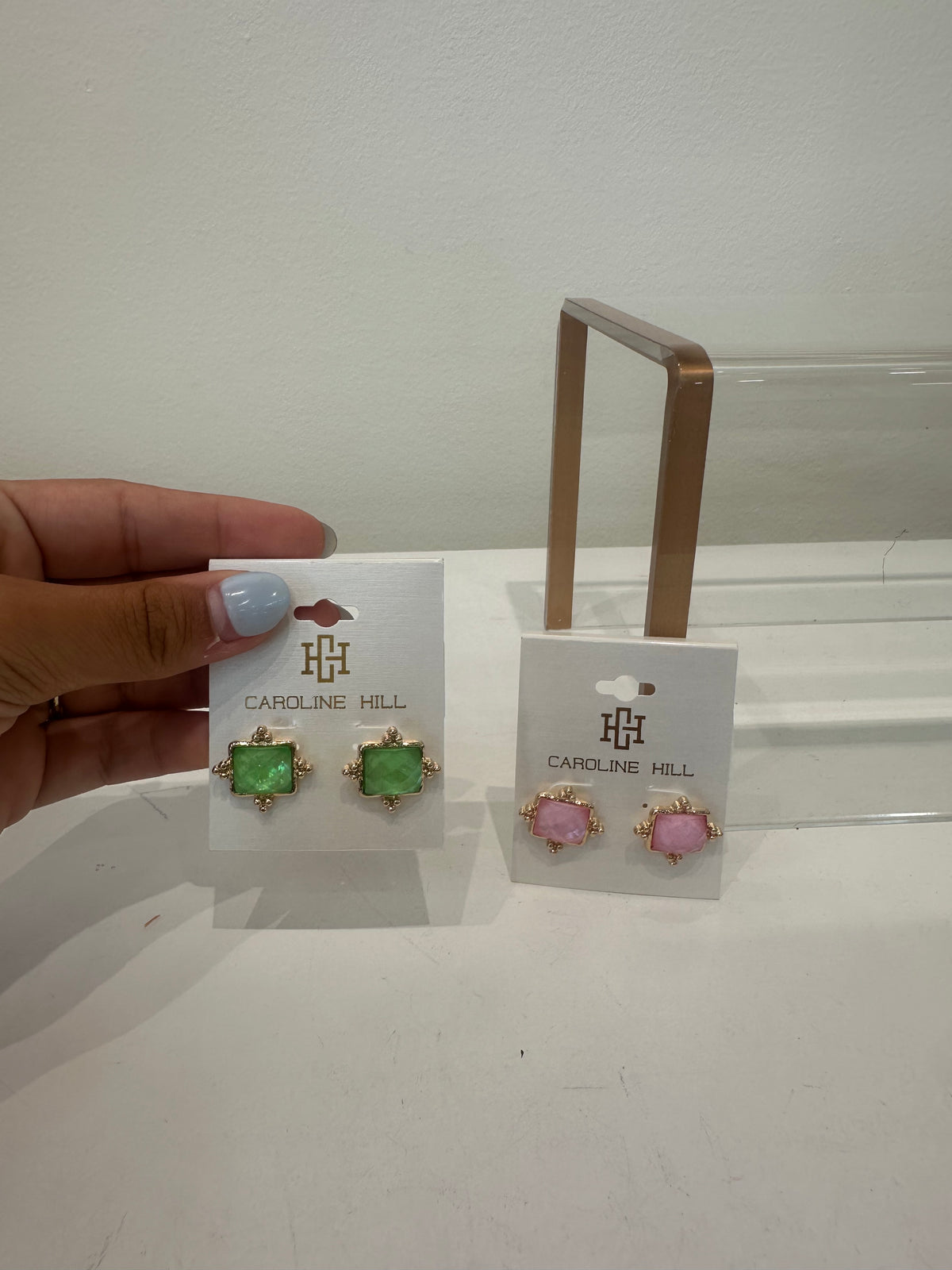 Caroline Hill- Kerang Square Stud Earring