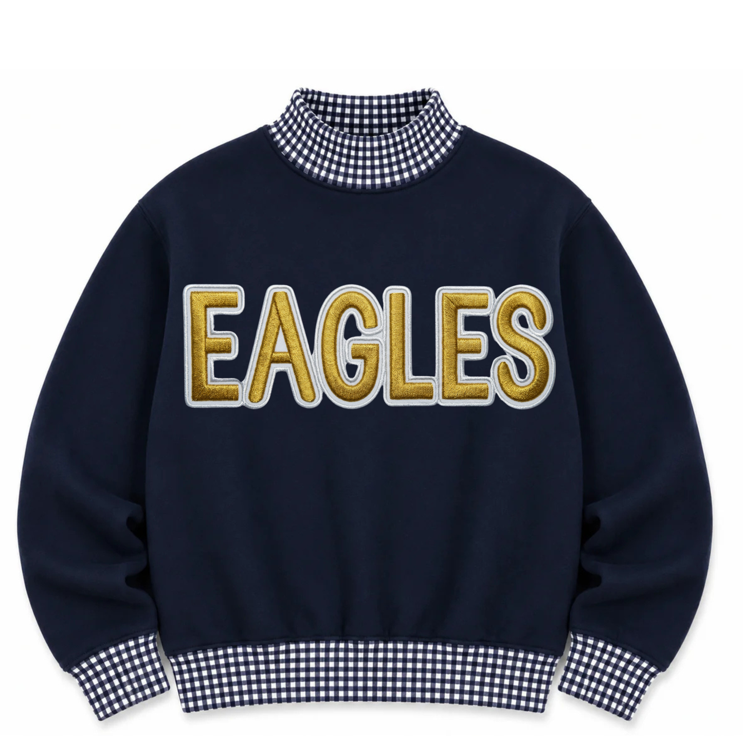 Mascot Gingham Mockneck