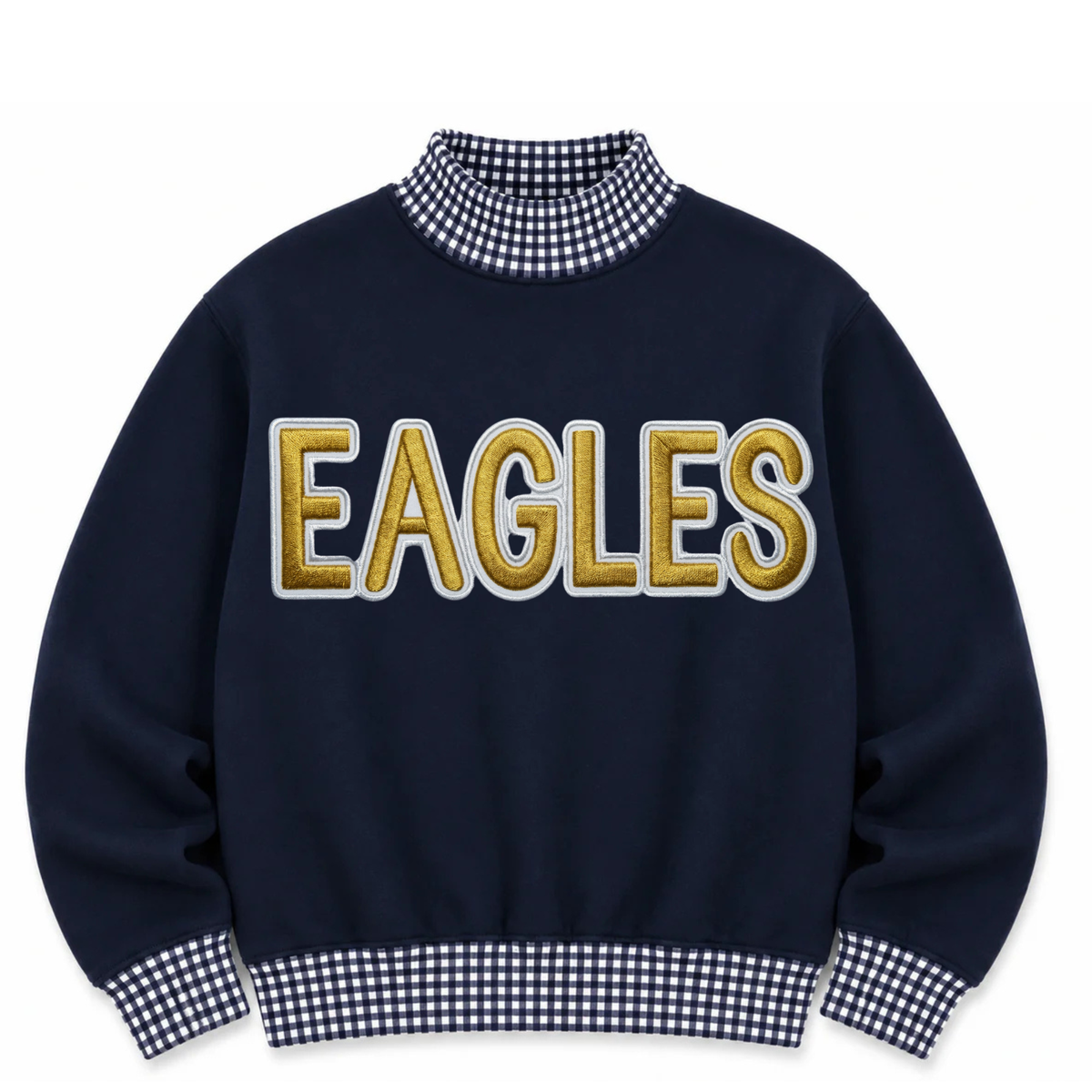 Mascot Gingham Mockneck
