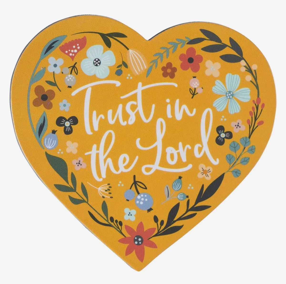 CAG ~ Magnet Yellow Floral Trust in the Lord