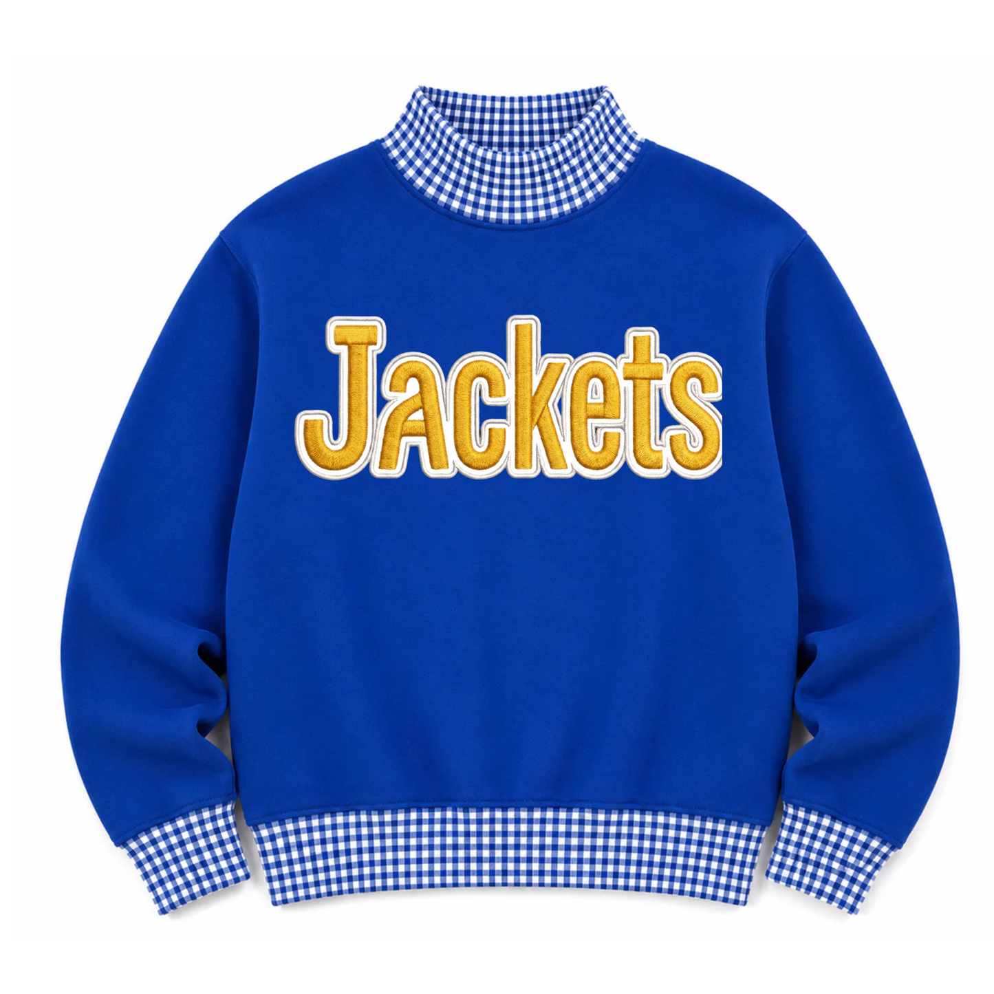 Mascot Gingham Mockneck