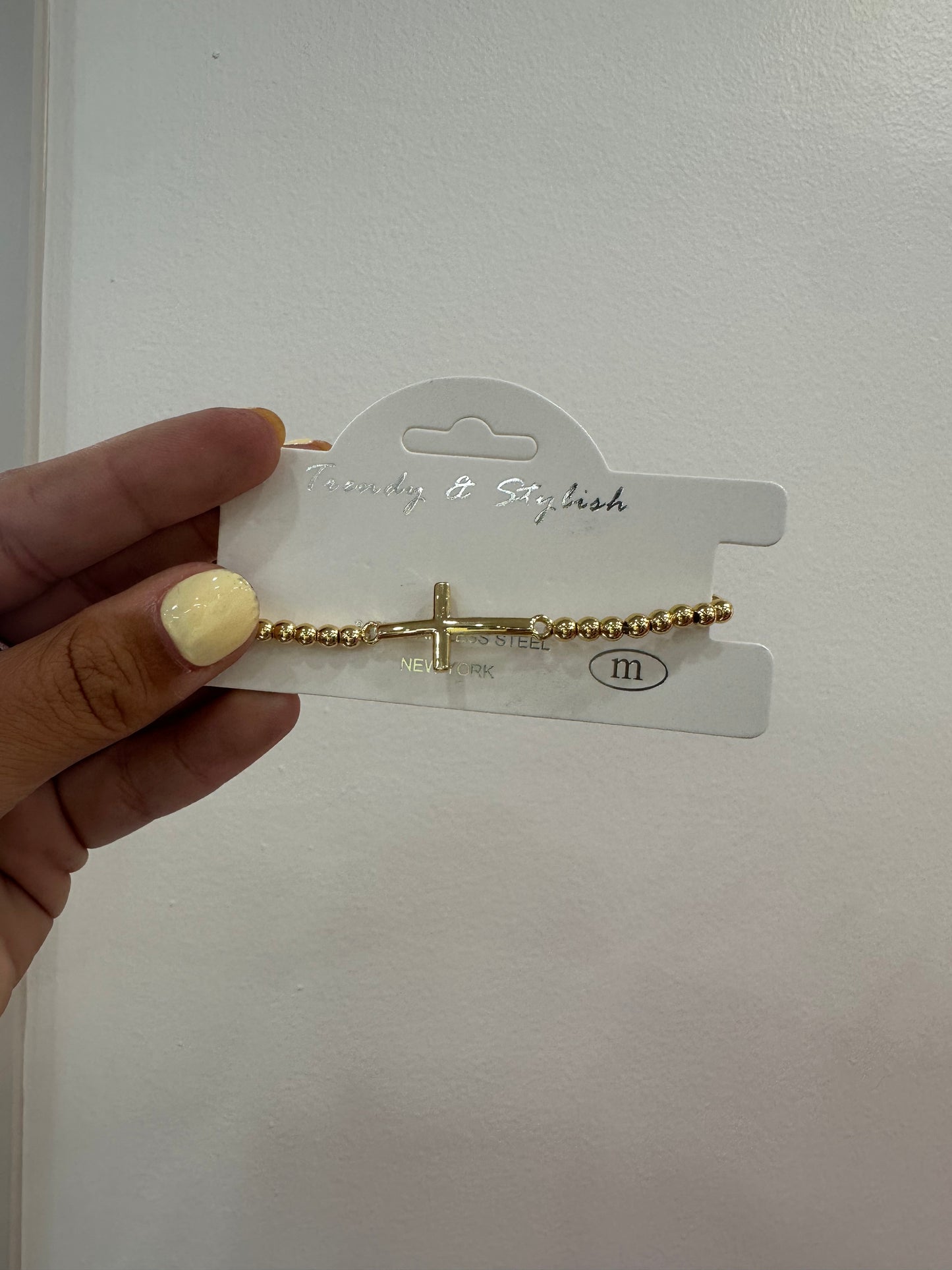 Cross Beaded Bracelet
