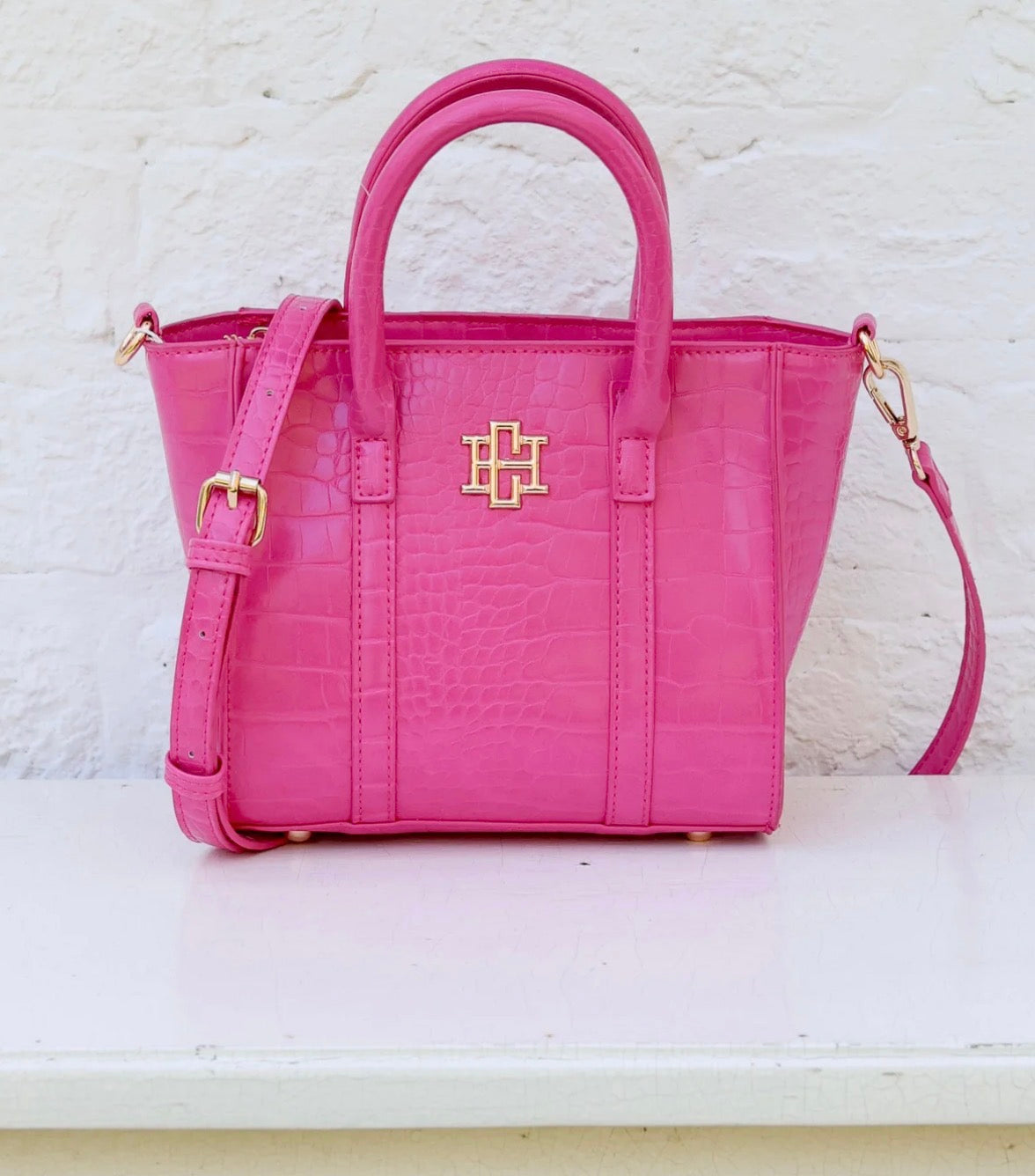 Caroline HIll- Merritt Mini Tote Hot Pink