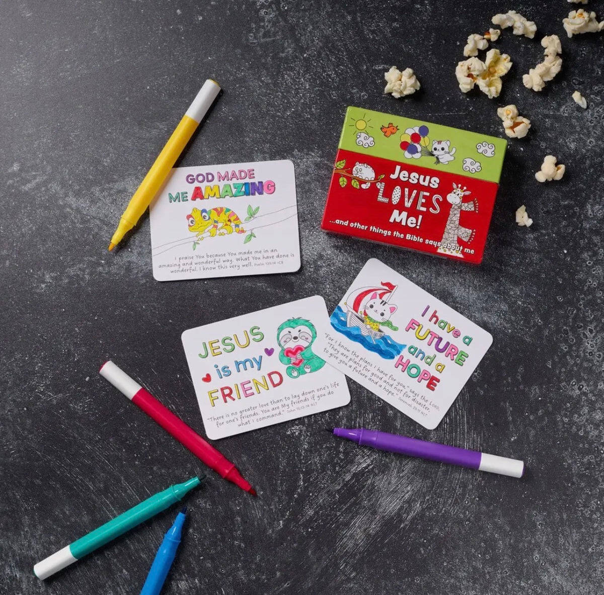 CAG~ 44 cards to color (Jesus Loves Me)