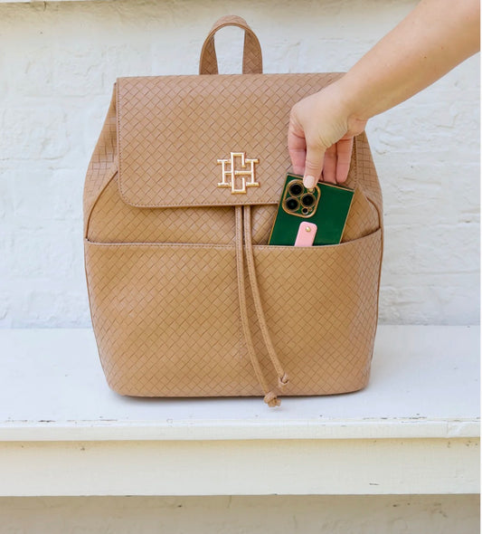 Caroline Hill- Bennett Backpack Woven Tan