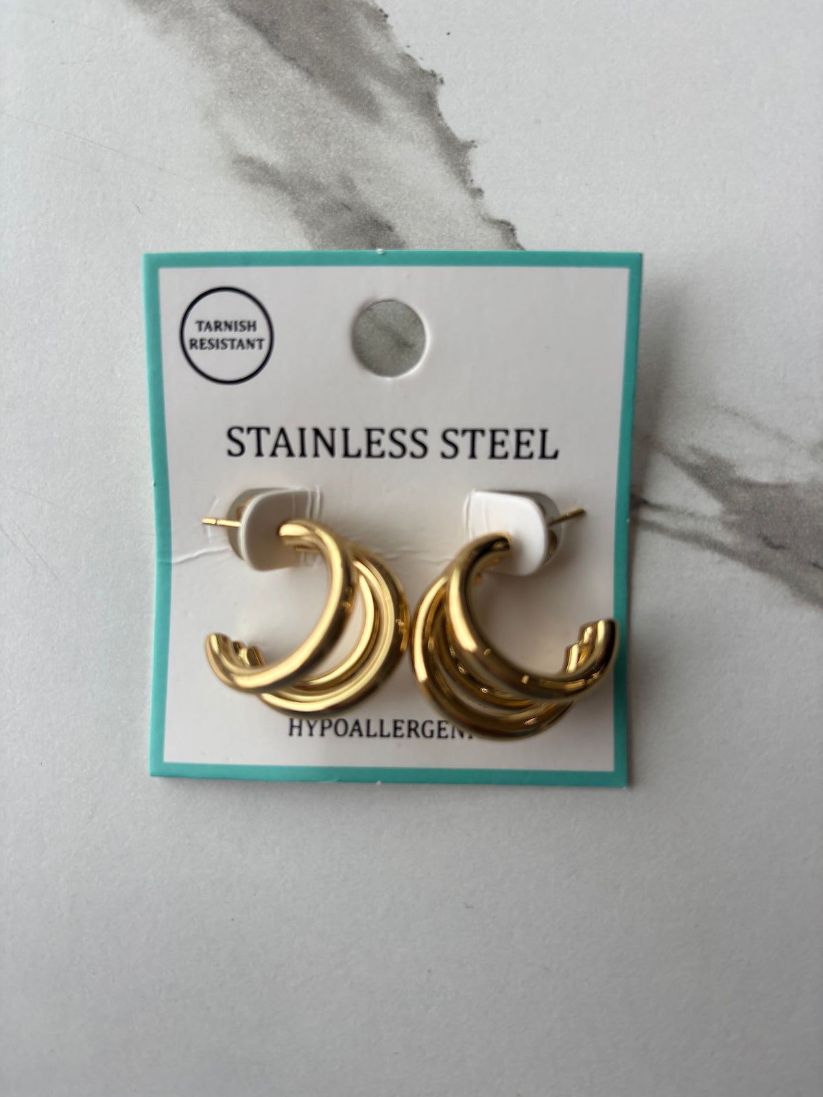 Small Triple Hoops Earring