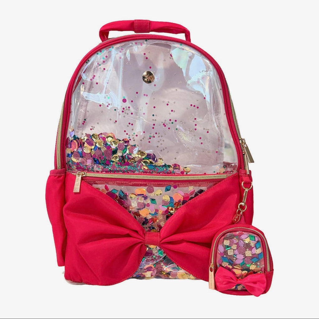 Packed Party- Audrey Bow & Jewels Clear Backpack