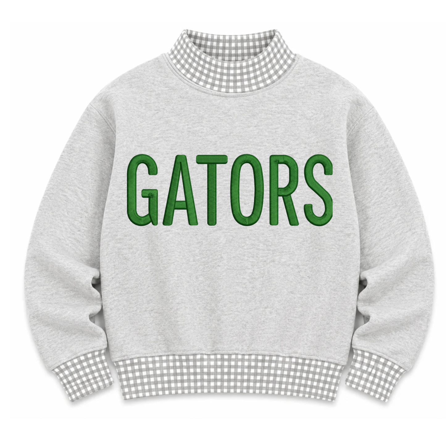 Mascot Gingham Mockneck