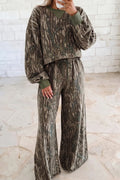Abstract Camo Pant Set
