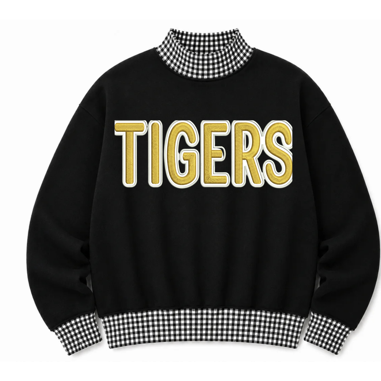 Mascot Gingham Mockneck