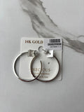 Thin and silver hoops