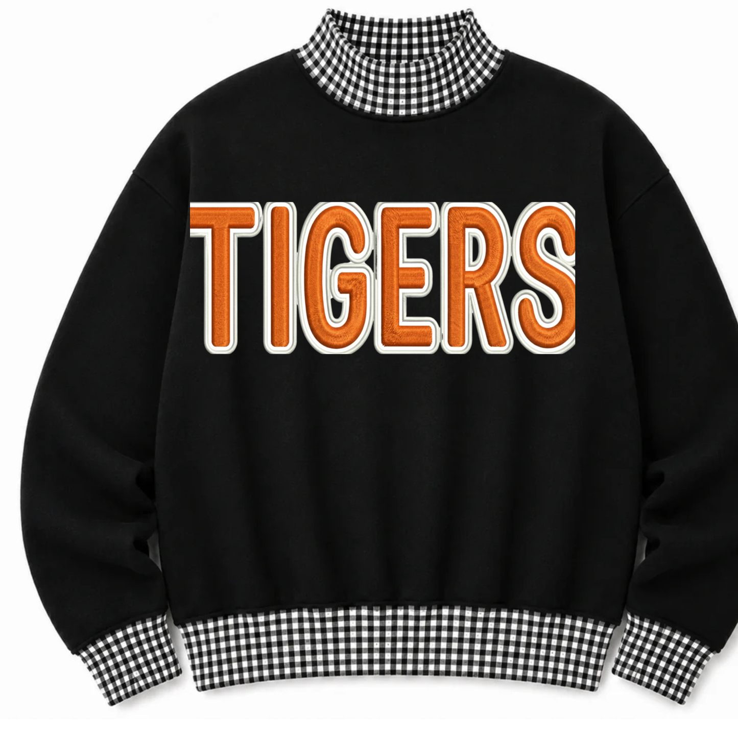 Mascot Gingham Mockneck