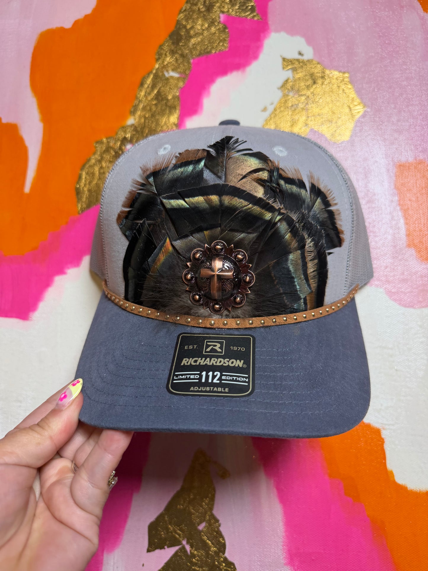Feather Trucker Hat