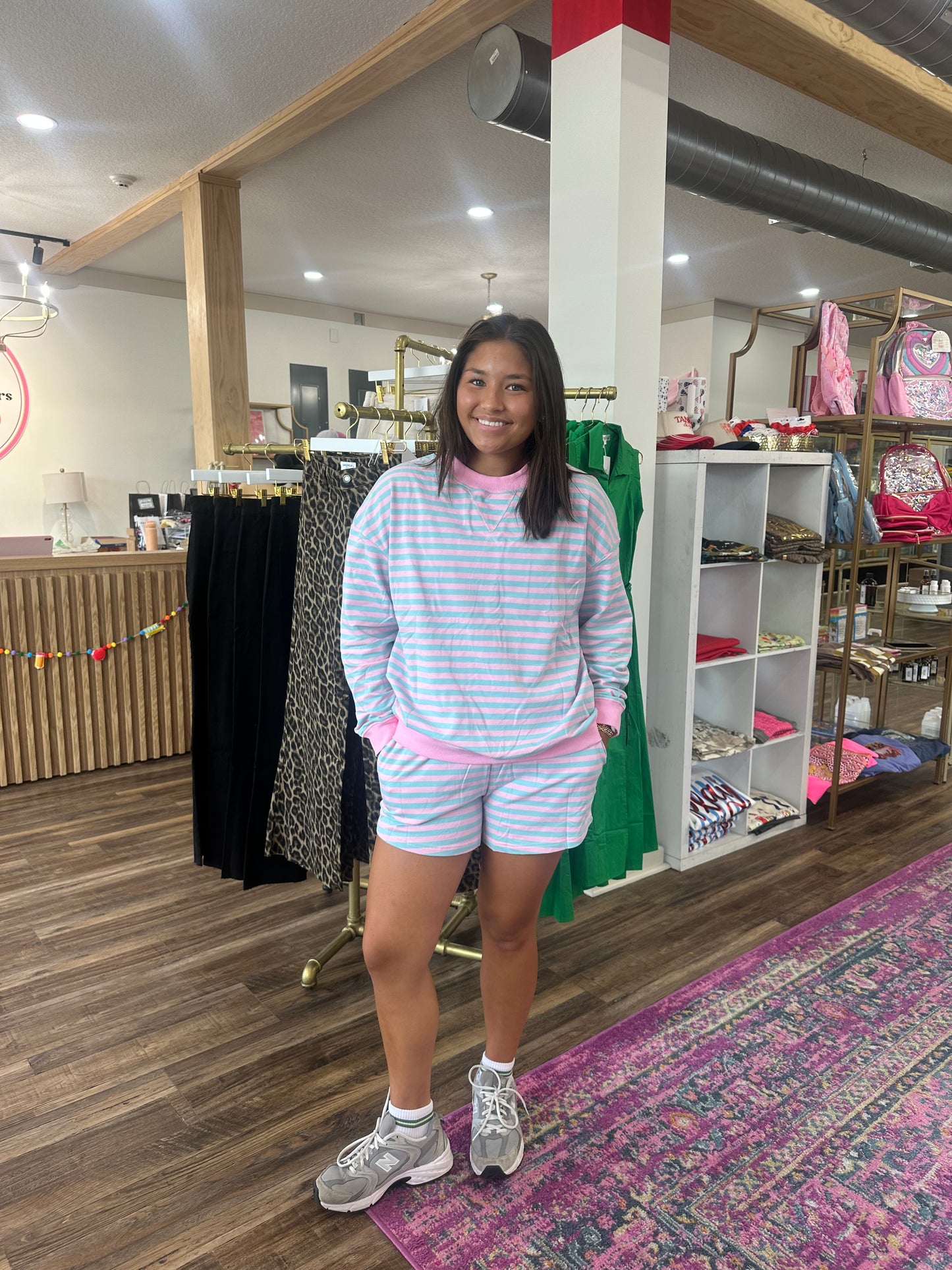 Pink and Blue Long Sleeve Set