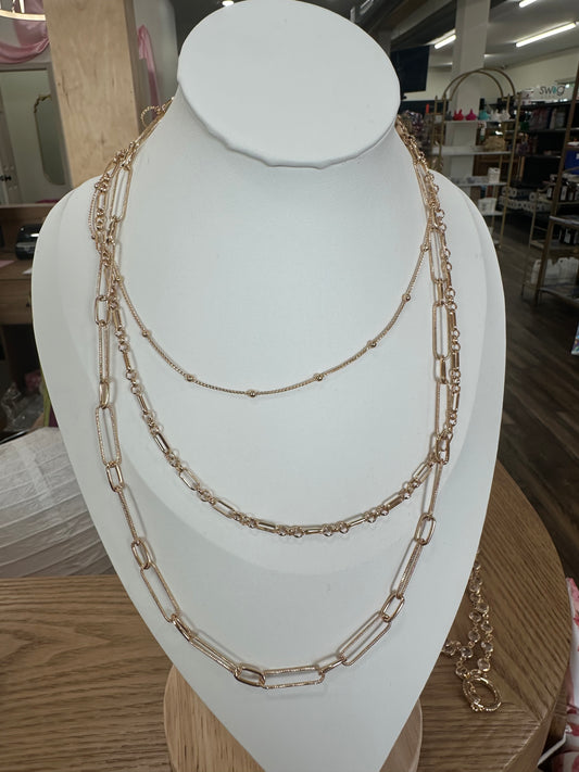 3 Layered Chain Necklace