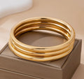 Gold 3 Bangle Set