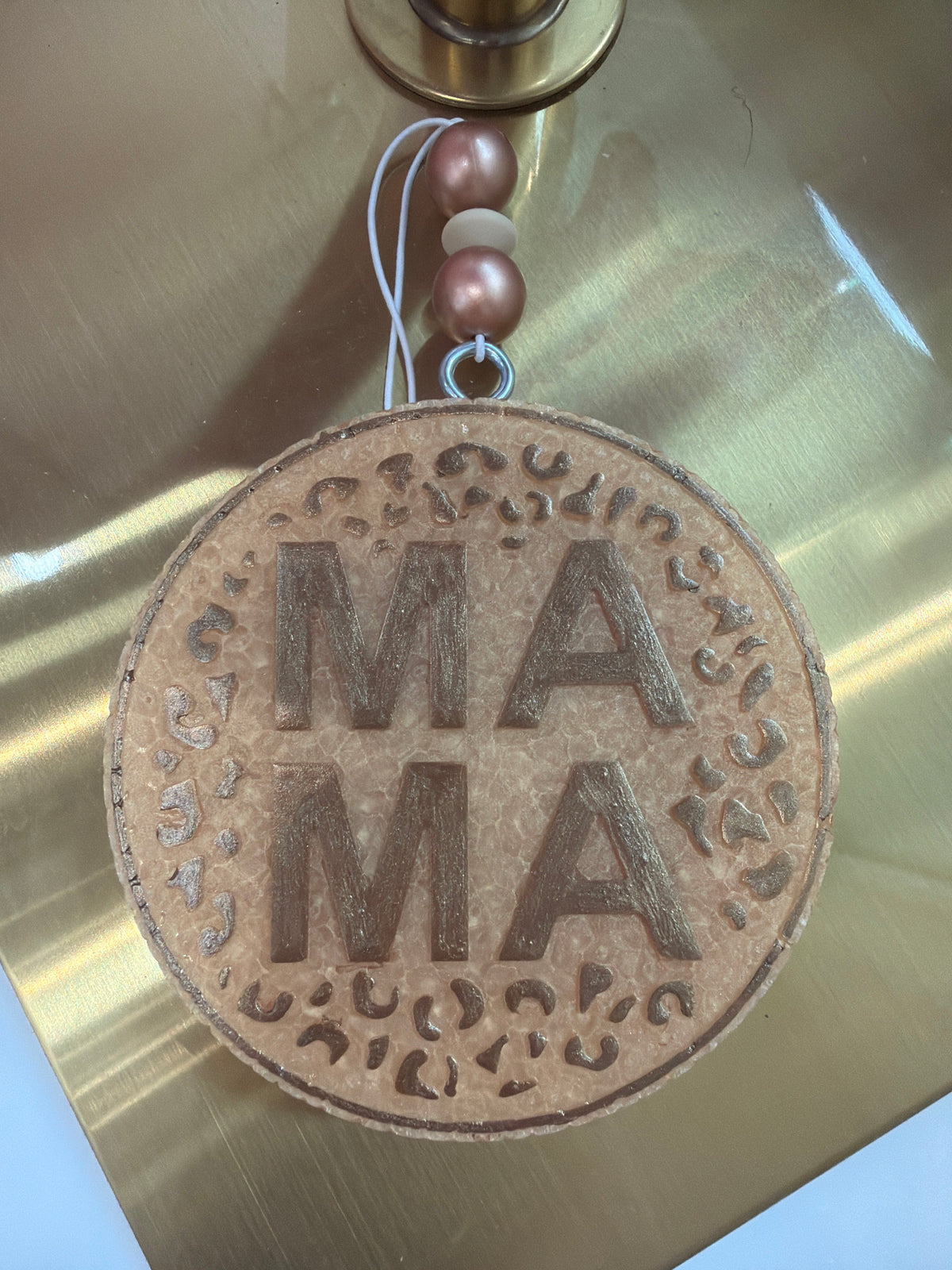 Mama Cheetah Round Freshie