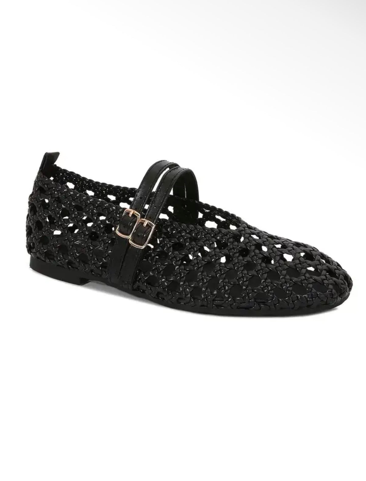 Woven Mary Jane Flats