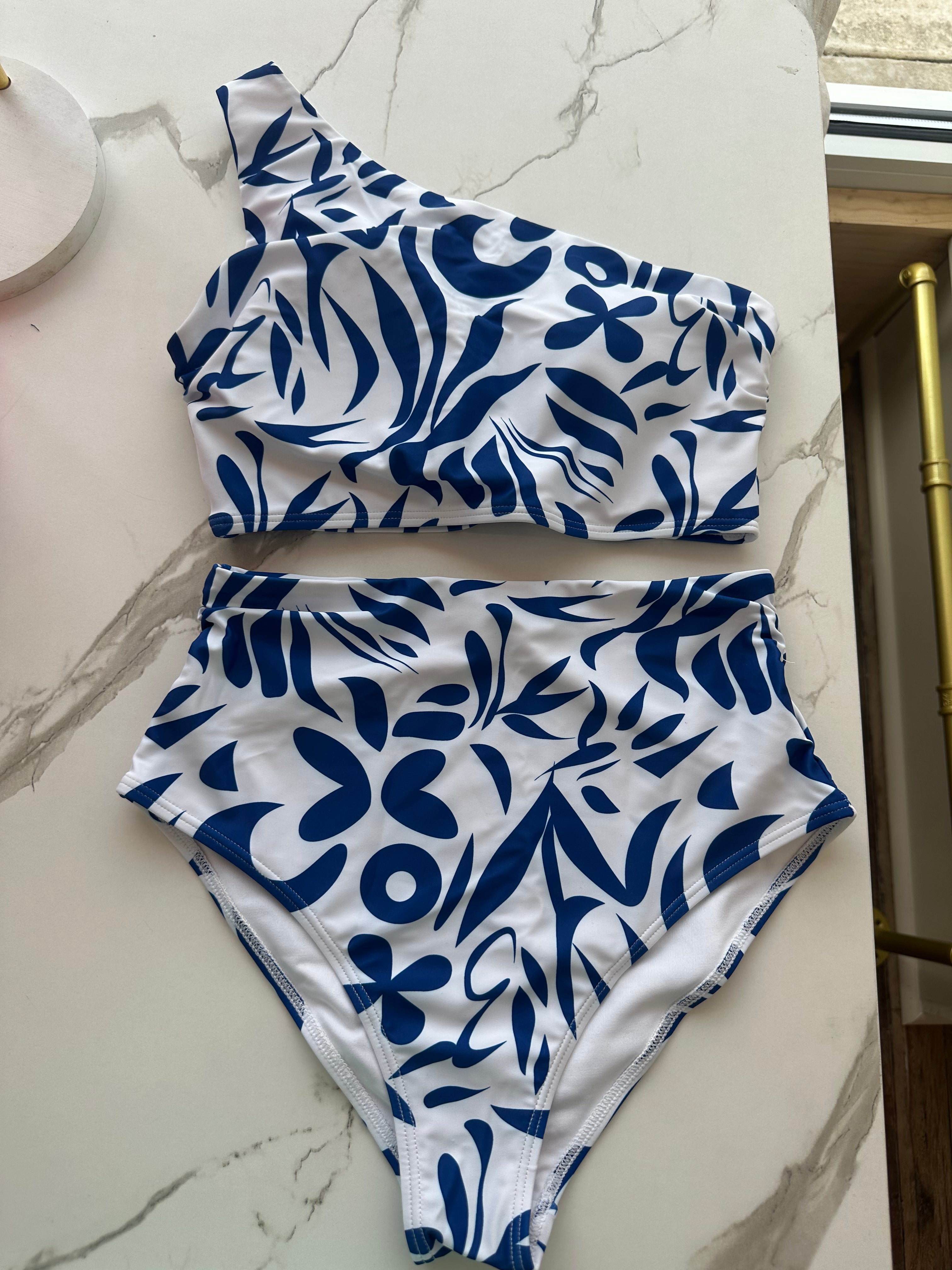 Blue Floral Swimsuit