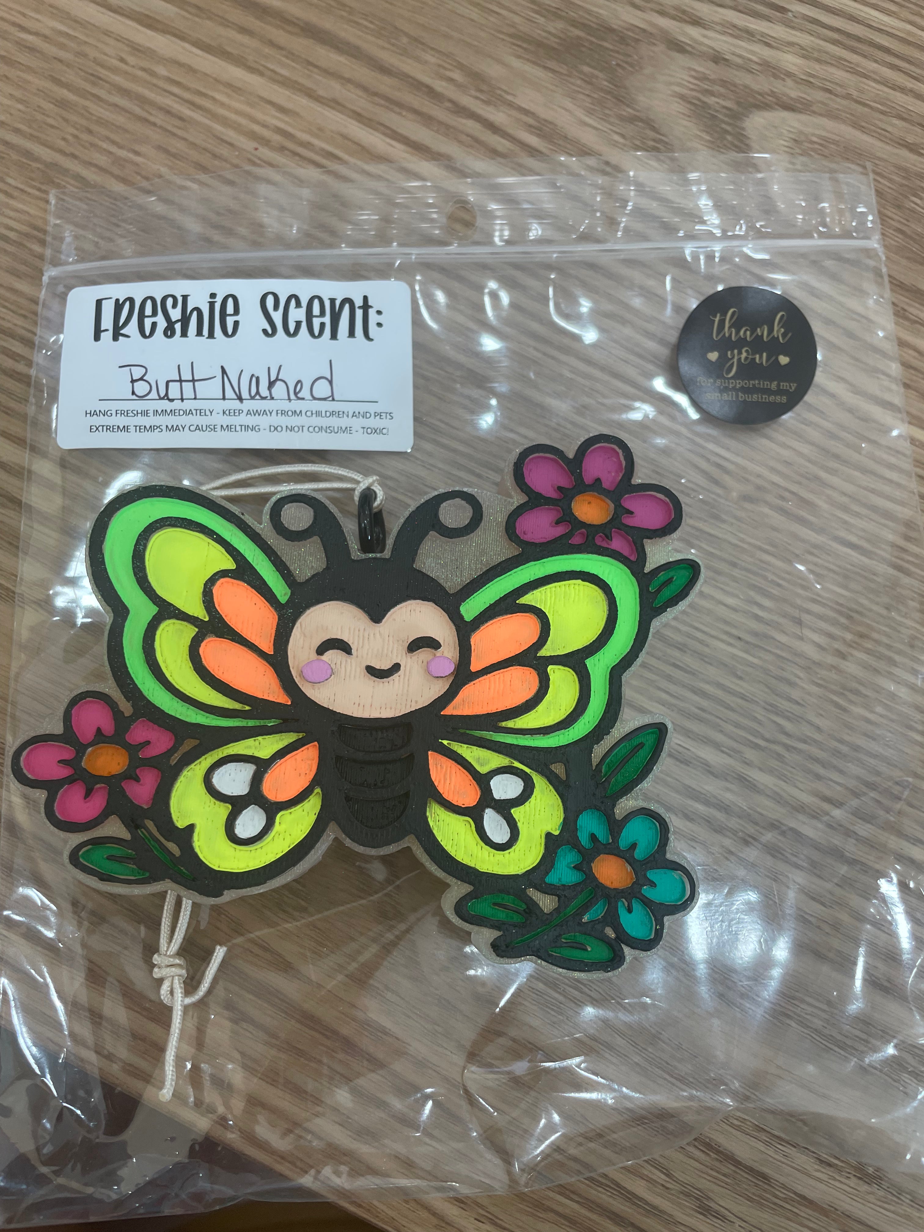 Neon Butterfly Freshie