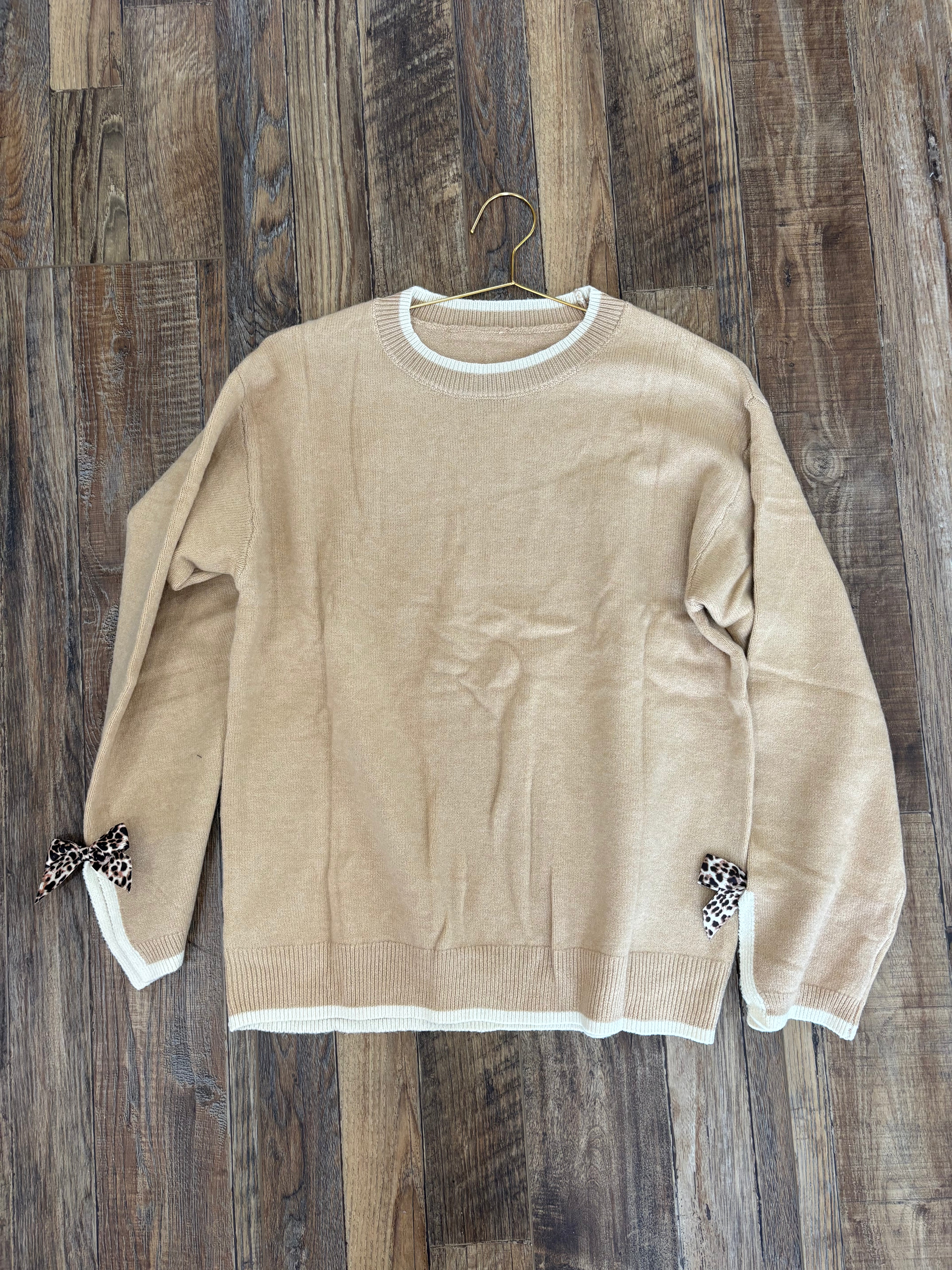 Leopard Bow Sweater